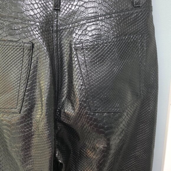 Wilfred Melina Pants Black Faux Leather Snakeskin Size 6 NWOT - Picture 8 of 12